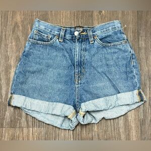 BDG Urban Outfitters Mom High Rise Denim Shorts Size 26 Rolled Hem